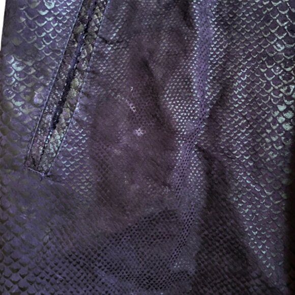 Vintage 80s Danier purple leather jacket coat - Picture 6 of 14